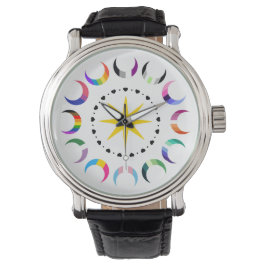 Queer Crescent Pride Moons Horloge