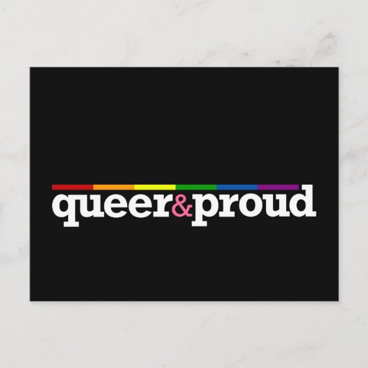 Queer en trots zwart Briefkaart (Voorkant)