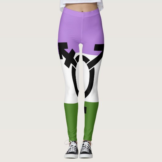 Queer - Gender Queer Pride Leggings (Voorkant)