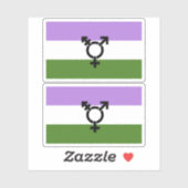 Queer - Gender Queer Pride Sticker (Vel)