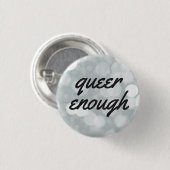 Queer genoeg ronde button 3,2 cm (Voorkant /achterkant)