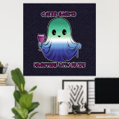 Queer Ghosts, Ghost in Gay Flag Kleuren Poster (Thuiskantoor)