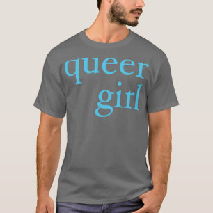 queer girl in blue t-shirt