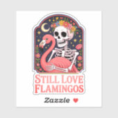 Queer Halloween houdt nog steeds van flamingo's Sticker (Vel)