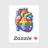 Queer Heart Sticker (Vel)