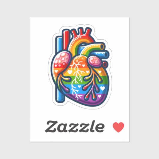 Queer Heart Sticker (Vel)