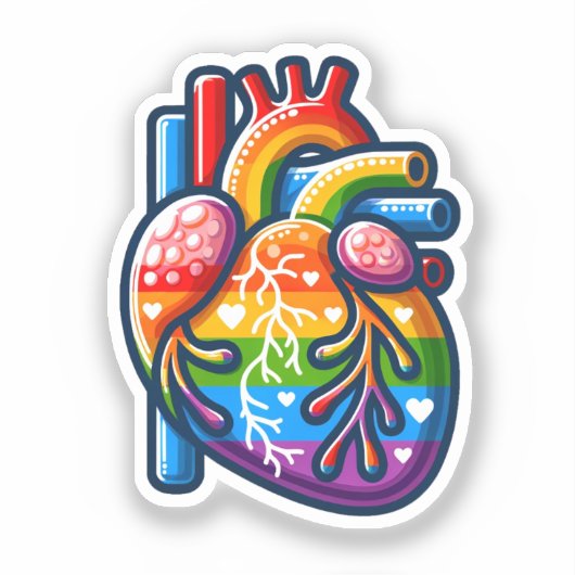 Queer Heart Sticker (Voorkant)
