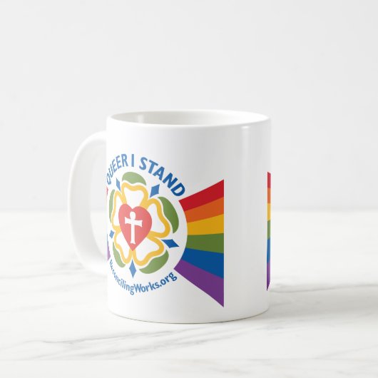 "Queer I Stand" mok (Voorkant links)