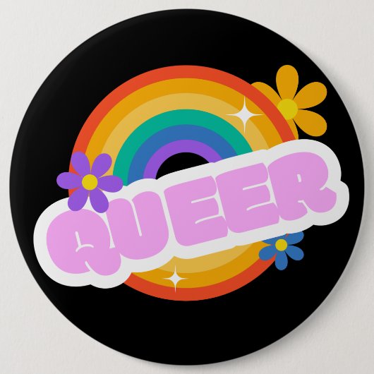 Queer. LGBT+Pride. Button (Voorkant)