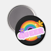 Queer. LGBT+Pride. Magneet (Voorkant / Achterkant)
