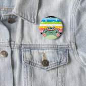 Queer LGBT Pride Vlag Kikker Ronde Button 5,7 Cm (In situ)