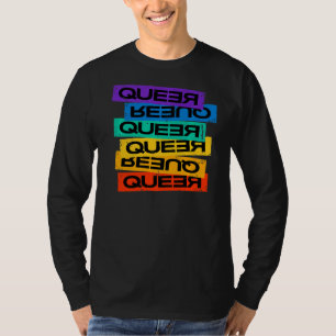 Queer LHBTQ Gay Lesbisch Pride Vlag Rainbow Queer T-shirt