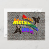 Queer metalen briefkaart (Voorkant / Achterkant)
