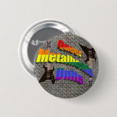 Queer metalen ronde button 5,7 cm (Voorkant /achterkant)
