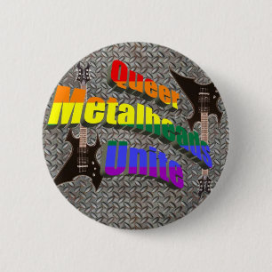 Queer metalen ronde button 5,7 cm