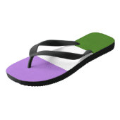 Queer Pride Flag Teenslippers (Schuin)