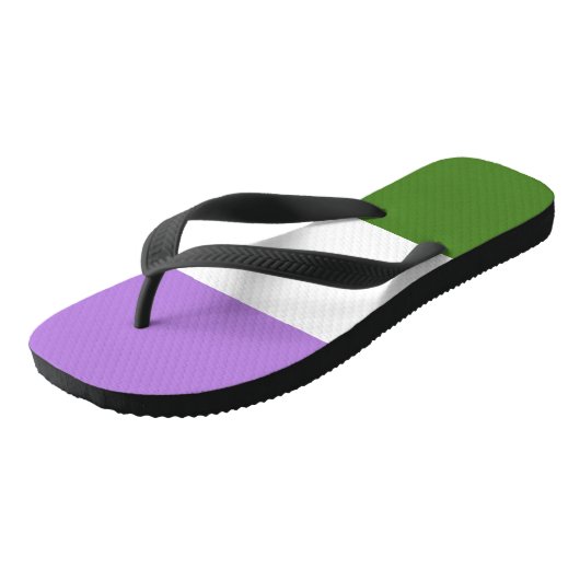 Queer Pride Flag Teenslippers (Schuin)