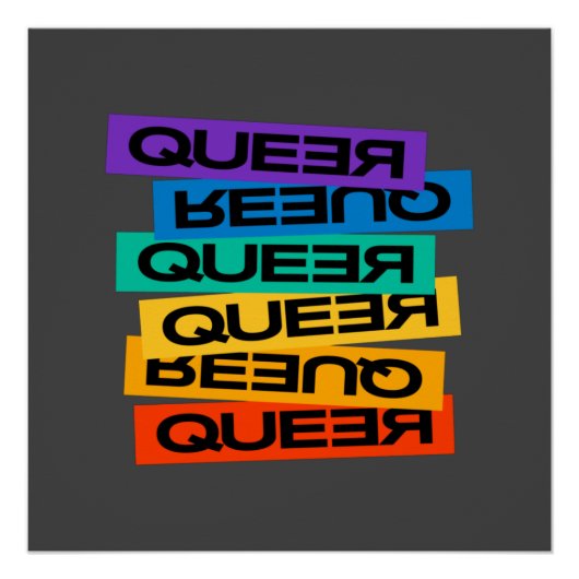 Queer-pride gay met regenboogkleur perfect poster (Voorkant)