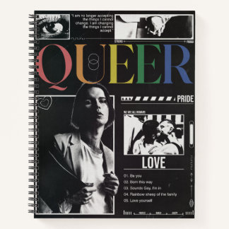 Queer Pride LGBTQ+ Modern Brutalistisch Notitieboek
