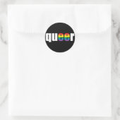 Queer Pride Ronde Sticker (Tas)