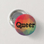 Queer Ronde Button 3,2 Cm (Voorkant /achterkant)