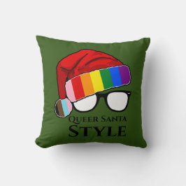 Queer Santa Style Pet en zonnebril Sierkussen