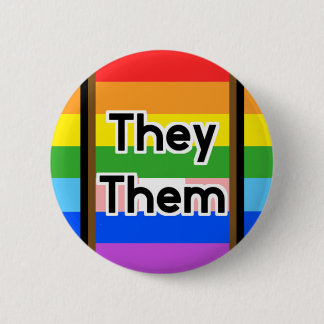 Queer SCV Pronoun-Button Ronde Button 5,7 Cm