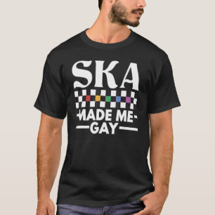 Queer Ska-muziek maakte me gay 2 toon Schachbrett T-shirt