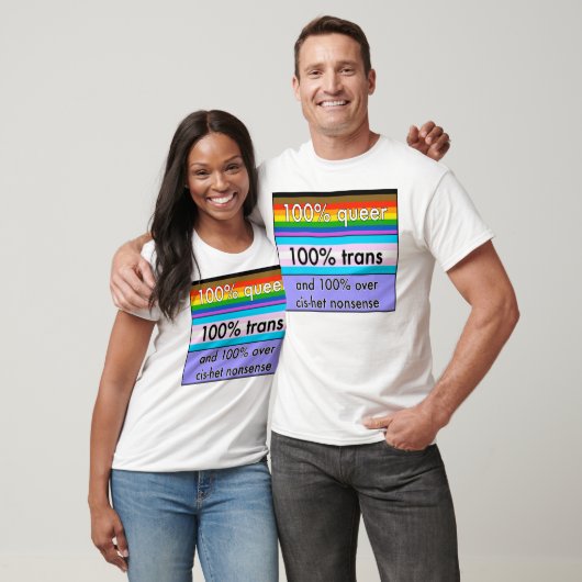 Queer, trans, en over cishet nonsens t-shirt (Unisex)