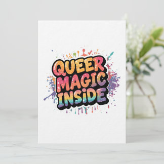Queere Magie van Binnen LGBTQ Pride Citaat Design Kaart