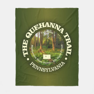 Quehanna Trail (rood) Fleece Deken