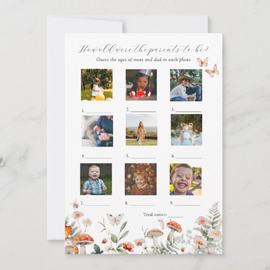 Quel Âge Avaient-Ils Baby shower Carte De Jeu (Devant)