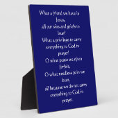 Quel ami nous avons en Jésus Plaque (Côté)