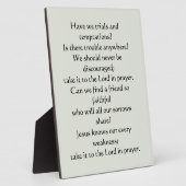 Quel ami nous avons en Jésus Plaque (Côté)