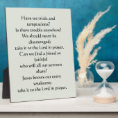 Quel ami nous avons en Jésus Plaque (Côté)