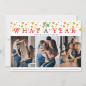 Quel An Moderne 3 Photo Collage Carte de vacances (Devant)