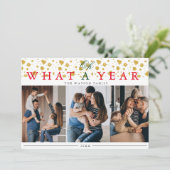 Quel An Moderne 3 Photo Collage Carte de vacances (Debout devant)