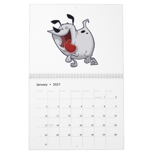 "Quel calendrier mural du caractère" 2009 (Jan 2027)