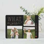 Quel Carte photo de vacances d'une année (Debout devant)