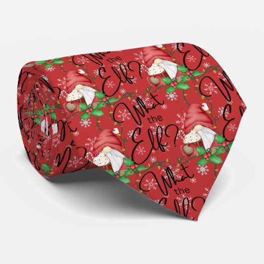 quel elfe ? cravate de noël (Roulé)