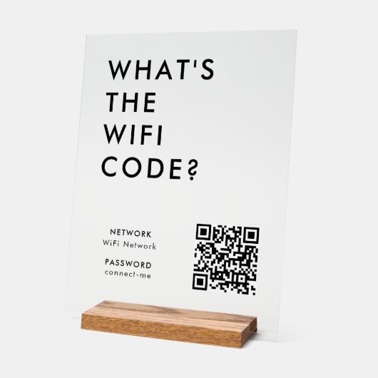 Quel est le code WiFi ? | Code QR réseau Wifi (Angle)