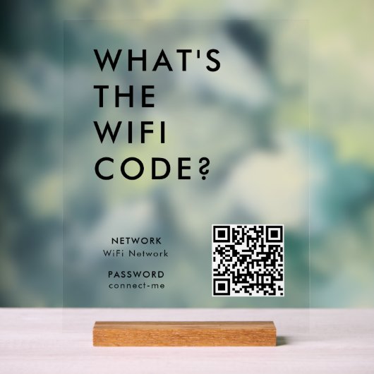 Quel est le code WiFi ? | Code QR réseau Wifi (Neutre)