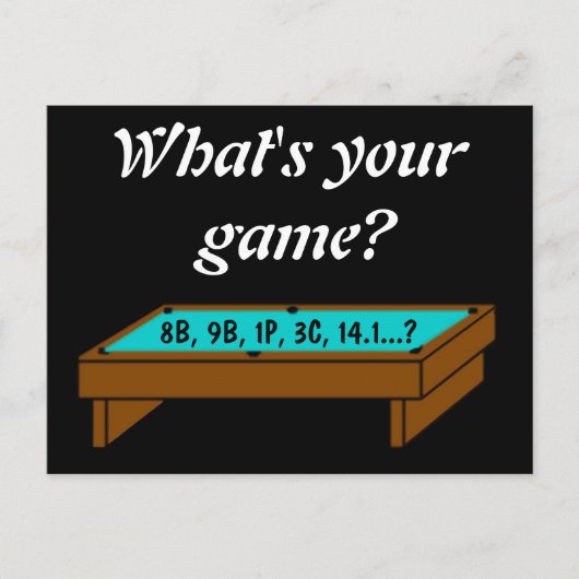 Quel est ton jeu ? Carte postale (Devant)