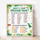 Quel est votre nom de dinosaure Poster du jeu