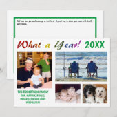 Quelle Année ! Carte de vacances famille (Devant / Derrière)