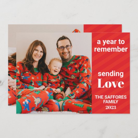 Quelle année Carte de vœux de Noël en famille (Devant / Derrière)