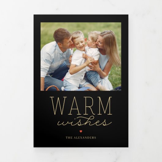 Quelle année de couleur modifiable Triple Carte de (Page de couverture)