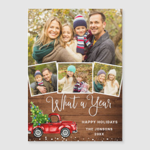 Quelle année Noël 4 PHOTO Carte magnétique