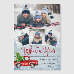 Quelle année Noël 4 PHOTO Carte magnétique