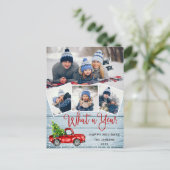 Quelle année Noël Red Farm Truck Carte de vacances (Debout devant)